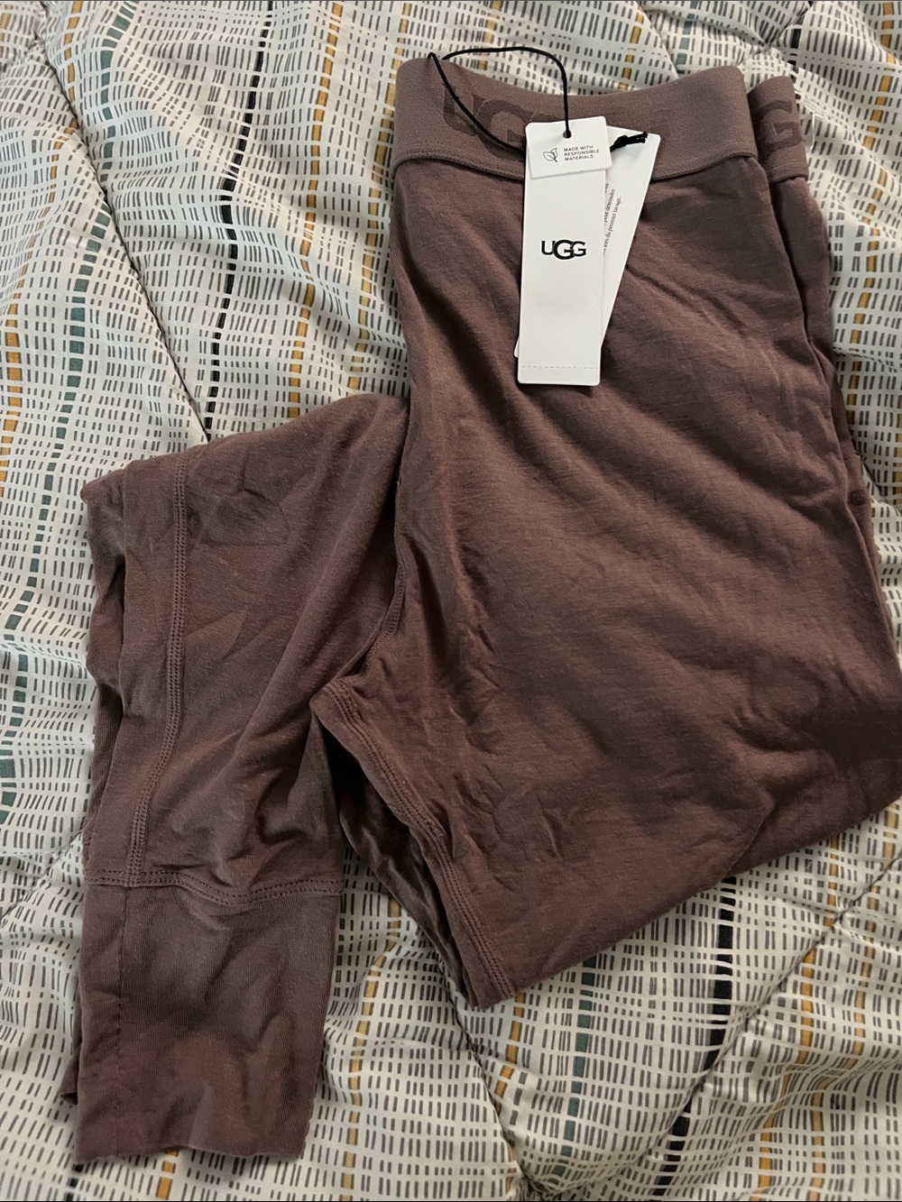 UGG Mauve-Brown High-Rise Leggings with Tag